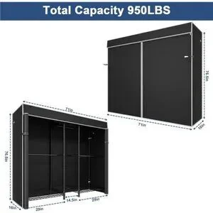 Other | Ulif E12c Heavy Duty Closet Organizer Systemfreestanding ...